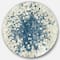 Designart - Geometric Blue Spots - Geometric Metal Circle Wall Art